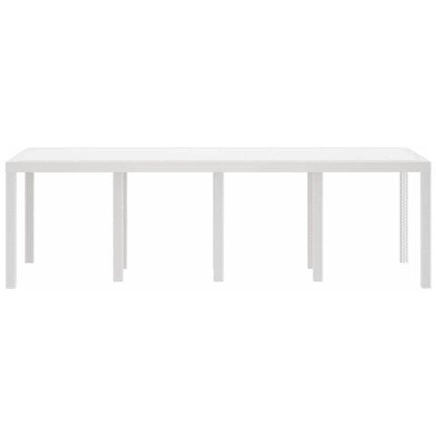 Tavolo da giardino  Bianco 250x100x73 cm in Rattan Sintetico - Foto 1