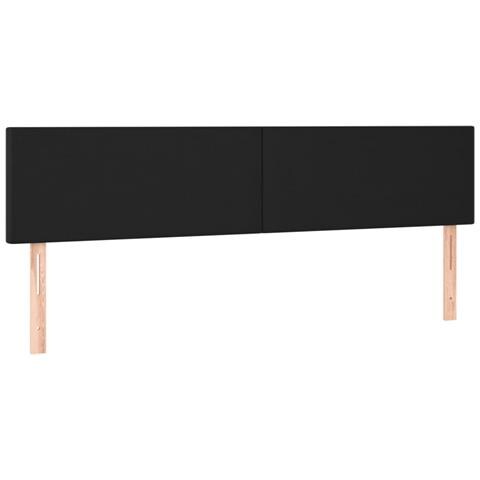 Letto a Molle con Materasso e LED Nero 120x190 cm in Similpelle - Foto 9