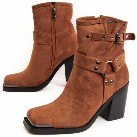 Stivaletto Con Tacco, Marrone, Stile Town Marrone Materiale Sintetico E Tessile - Foto 1
