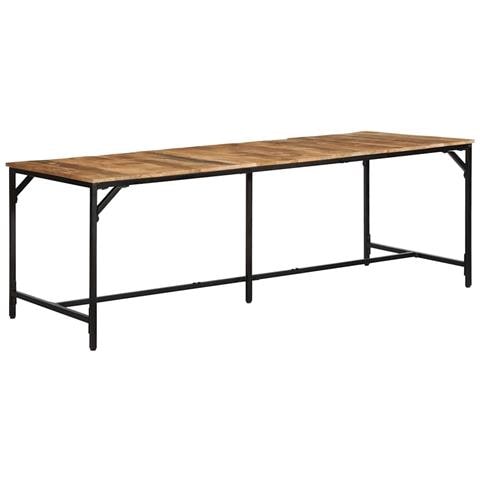 Tavolo da Pranzo 220x90x75 cm in Legno Grezzo Massello di Mango - Foto 1