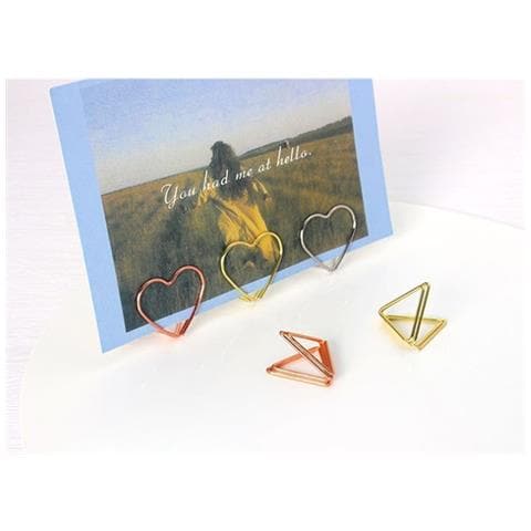 Set Di 20 Porta Biglietti Da Visita A Forma Di Cuore Per Promemoria, Foto E Segnaposto Pinkgold - Foto 4