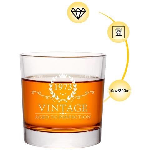 Bicchiere Da Whisky Vintage Annata 1951 Regalo Per Il 74° Compleanno 325 Ml - Foto 2