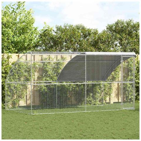Gabbia per polli Argento 400 x 200 x 198.5 cm Acciaio zincato - Foto 2