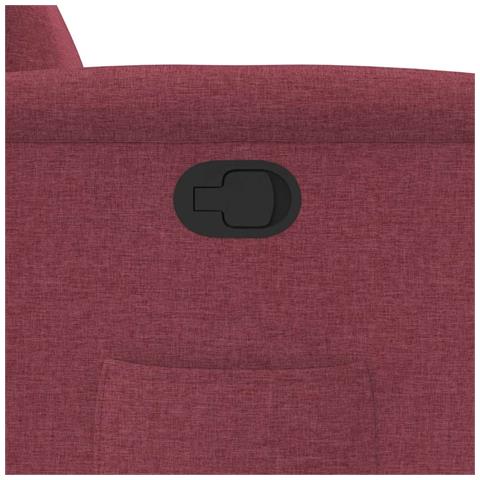 Poltrona Reclinabile in Tessuto Rosso Vino - Foto 9