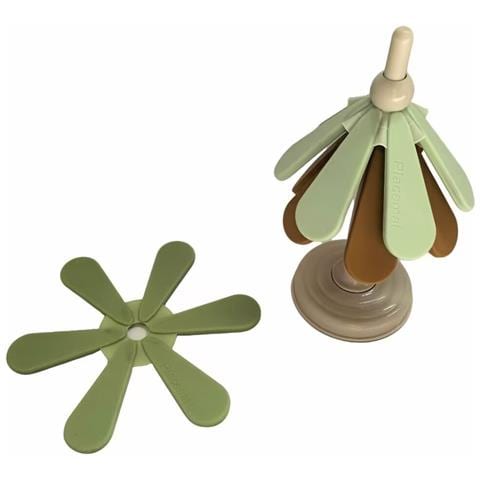 Sottopentola Pieghevole In Silicone Serie Natalizia - Porta Pentola Termoresistente E Sottopiatto Green+brown - Foto 1