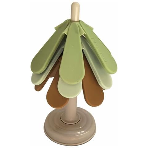 Sottopentola Pieghevole In Silicone Serie Natalizia - Porta Pentola Termoresistente E Sottopiatto Green+brown - Foto 2