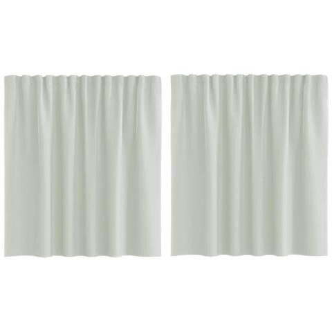 Tende in Voile con Tasche per Aste 2 pz Grigio Chiaro - Foto 1