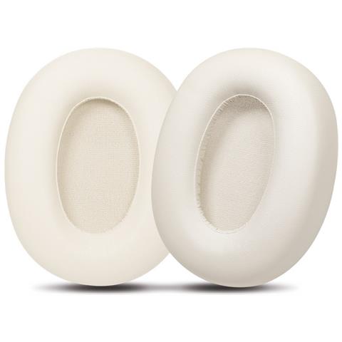 Cuscinetti Auricolari Di Ricambio In Pelle Proteica Compatibili Con Cuffie Edifier W800bt Free - Set Di 2 White - Foto 1