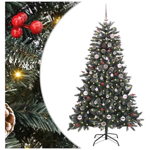 Albero di Natale artificiale con 150 LED Verde 150 cm - Foto 1
