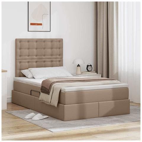 Letto con contenitore e LED Cappuccino 120 x 200 cm - Foto 2
