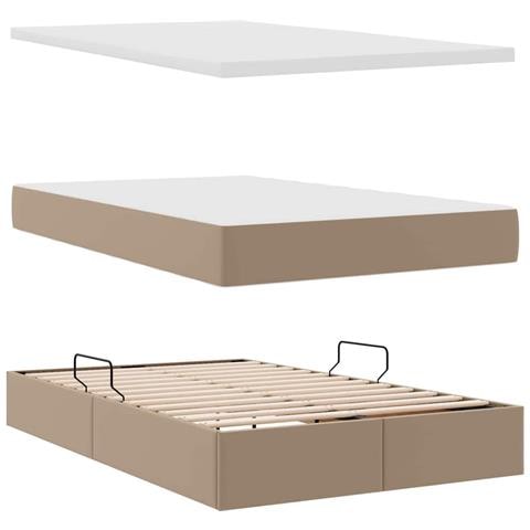 Letto con contenitore e LED Cappuccino 120 x 200 cm - Foto 9