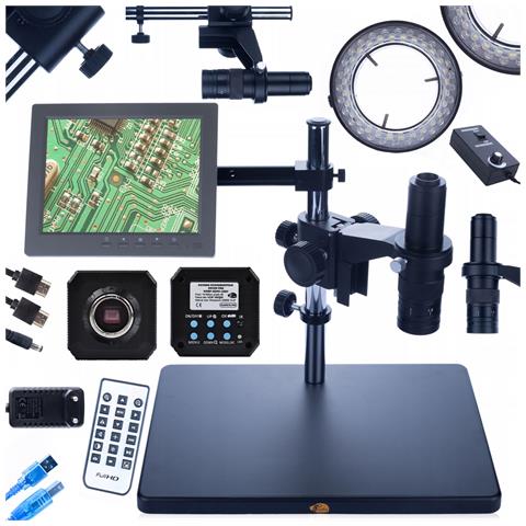 Set Microscopio Digitale Earth Pro Mcep-0.5x Con Illuminatore Regolabile 56xled E Camera Orion Pro - Zoom 7x-45x, Obiettivo Rotante 360°, Ideale Per Elettronica, Biologia, Geologia, Gioielleria - Foto 1