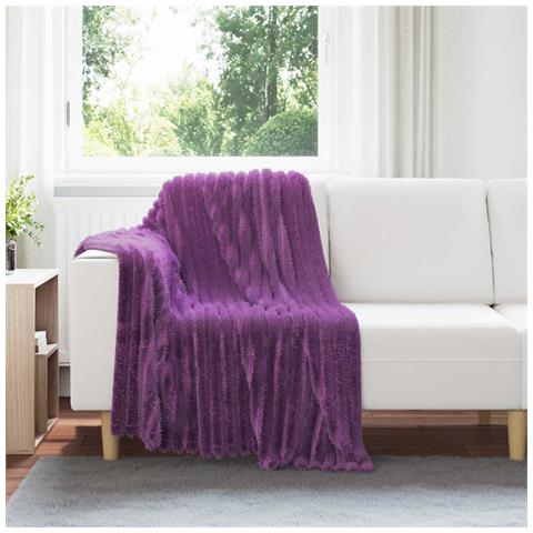 Coperte da Pile 6 pcs Viola 150 x 130 cm Panno - Foto 2