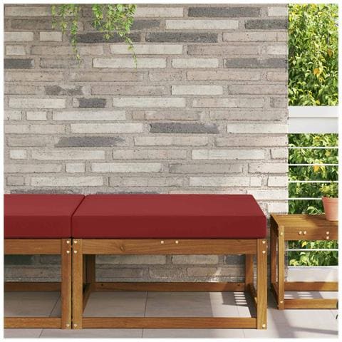 Cuscino per divano da esterno Rosso vino 80 x 80 x 8 cm - Foto 2