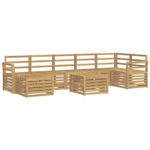 Set di divani da esterno 8 pcs Bianco 59 x 59 x 37 cm - Foto 1