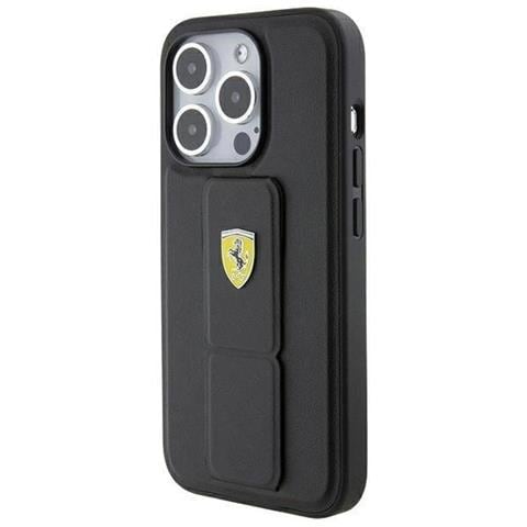 Ferrari Grip Stand Custodia In Metallo Con Logo Per Iphone 15 Pro - Nera - Foto 7