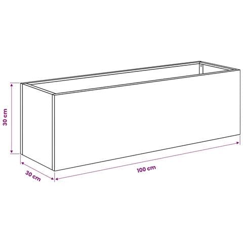 Vaso da giardino 2 pz Verde Oliva 80 x 30 x 30 cm - Foto 8