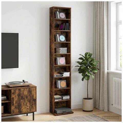 Mobile per CD Rovere Fumo 33 x 23,5 x 175 cm - Foto 2