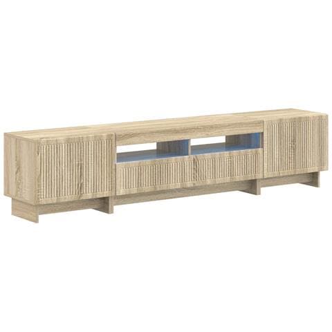 Mobile TV LED a 5 pezzi Rovere Sonoma Legno ingegnerizzato - Foto 1