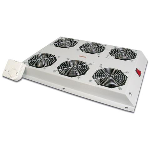 Kit 6 Ventole Con Termostato Colore Grigio Chiaro Per Armadi Linea Server - Foto 2