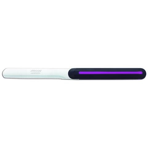 Coltello Tavola - Lama Acciaio Inossidabile Nitrum 100 Mm - Manico Polipropilene Nero E Colore Porpora - Foto 1