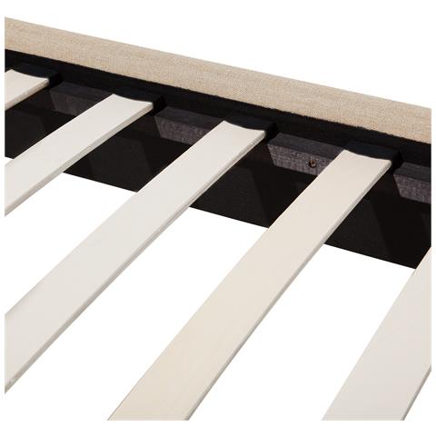 Letto In Tessuto Beige 140 X 200 Cm Bordeaux - Foto 22