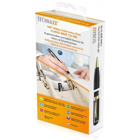 ver Vip Spia Penna Biro Con Telecamera 8gb Fullhd Nero Nero - Foto 3