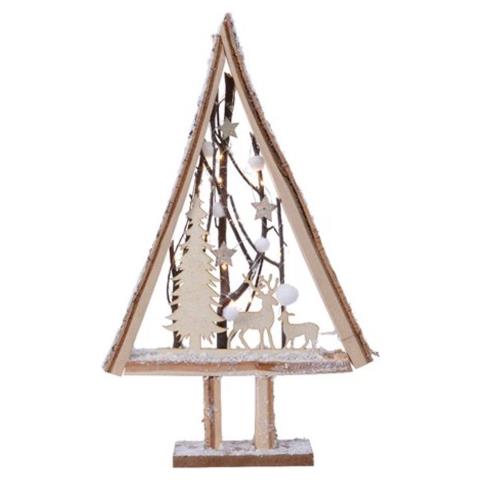 Scenario In Betulla A Forma Di Albero Con Luci Led 8x33x54cm-20l - Foto 1