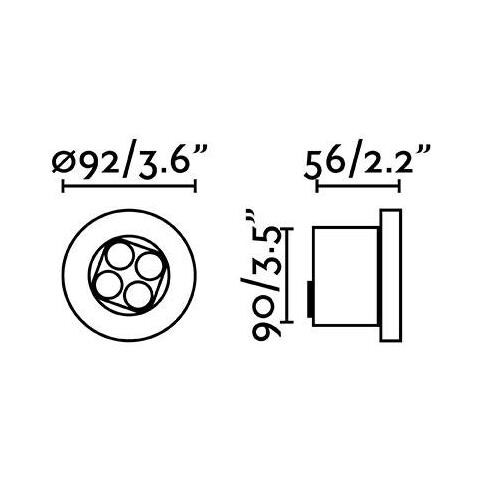 Faretto Da Incasso A Terra Da Esterno A Led Nero Fisso 4w 3000k Ip67 - Foto 3