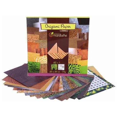 Origami-faltbltter ""papier Natur"" Mae: 200 X 200 Mm, 70 G / qm, Farben Sortiert - 1 Stck (52503md) - Foto 1