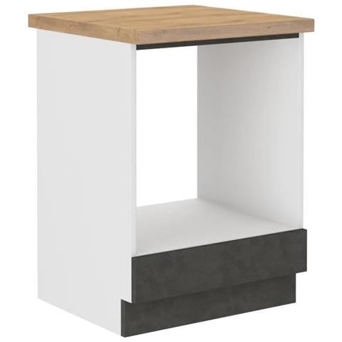 Base Per Forno Incasso Con Piano Di Lavoro - Grigio Opaco - L 60 X P 51,6 X H 85 Cm - Lassen - Foto 1