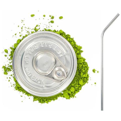 Tè Verde Giapponese Biologico Matcha 'cerimonia Premium' 30 G + 4 Cannucce In Acciaio Inossidabile - Foto 1