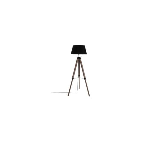 Lampada Da Terra Treppiede 145 Cm Nera Nero - Foto 5