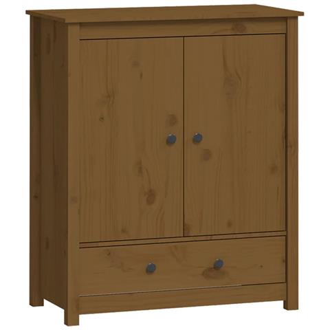 Credenza Miele 83x41,5x100 Cm In Legno Massello Di Pino - Foto 1