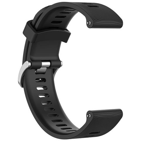 Cinturino Per Orologio Garmin Forerunner 245 Silicone Black 20 Mm - Foto 1
