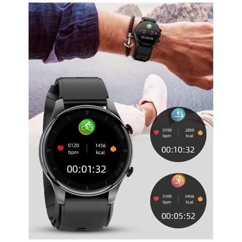 Smartwatch Con Misuratore Di Pressione Sanguigna Black - Foto 2