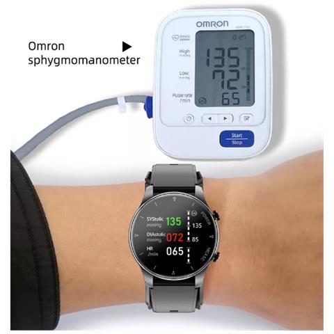 Smartwatch Con Misuratore Di Pressione Sanguigna Black - Foto 6