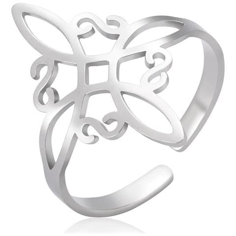 Elegante Anello In Acciaio Inossidabile Silver - Foto 1