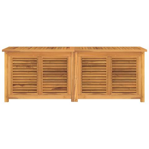 Contenitore Giardino con Borsa 150x50x55 cm Legno Massello Teak - Foto 8