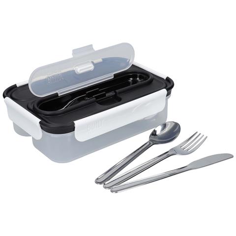 Lunch Box With Cutlery 1 Litre Black - Foto 1