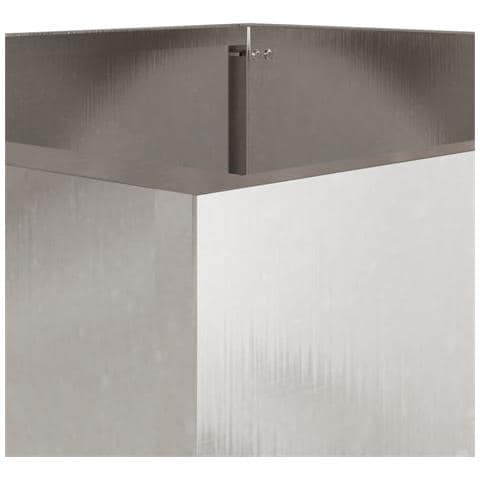 Fioriera Argento 32x29x75 cm in Acciaio Inox - Foto 2