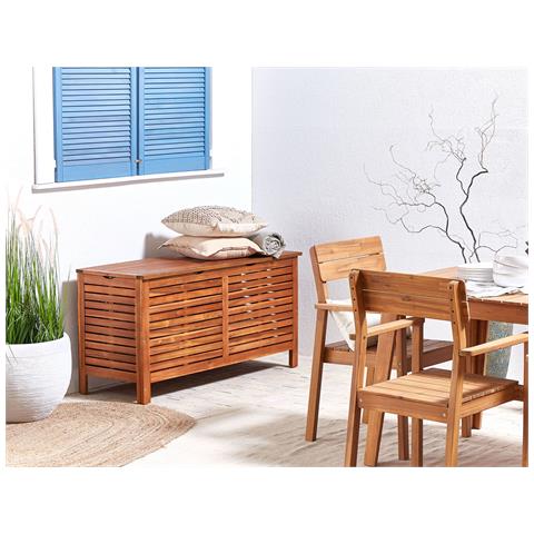 Cesta Da Giardino Legno Acacia Scuro 130 X 48 Cm Riviera - Foto 1