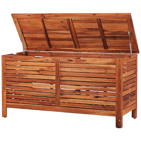 Cesta Da Giardino Legno Acacia Scuro 130 X 48 Cm Riviera - Foto 5