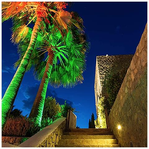 Colt Faretto Led Spot 36w Rgb 3000k Luce Multicolore Faro Dimmerabile Rgbw 24v Ip65 Luce Colorata Esterni Facciate Monumenti Alberi - Foto 2