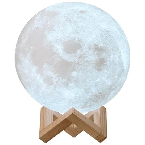 Luce Notturna Per Bambini Modello Viaggio Sulla Luna, Bianco / Blu - Foto 1