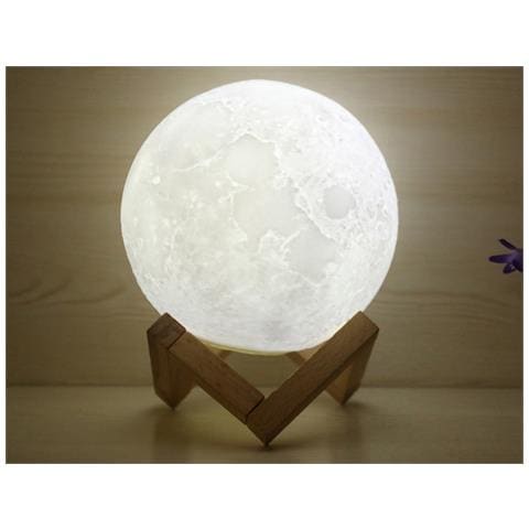 Luce Notturna Per Bambini Modello Viaggio Sulla Luna, Bianco / Blu - Foto 2
