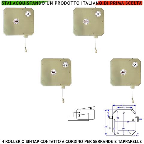 Sensore Antifurto A Cordino 4 Pezzi Protegge La Tapparella Dal Taglio Strappo E Sollevamento Fune In Nylon Scorre Su C - Foto 1