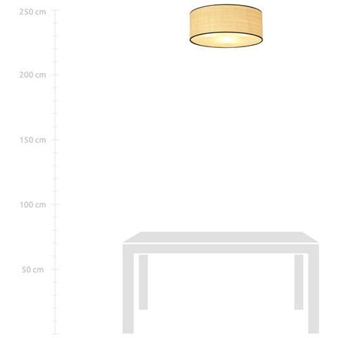 Lampada A Soffitto Aston - Nero, Marrone - Acciaio Verniciato A Polvere, Tessuto - 50x20x50 Cm - Foto 7
