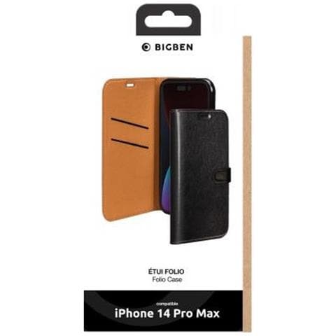 Custodia Per Iphone 14 Pro Max Folio Wallet Con Linguetta Magnetica, Nero - Foto 2