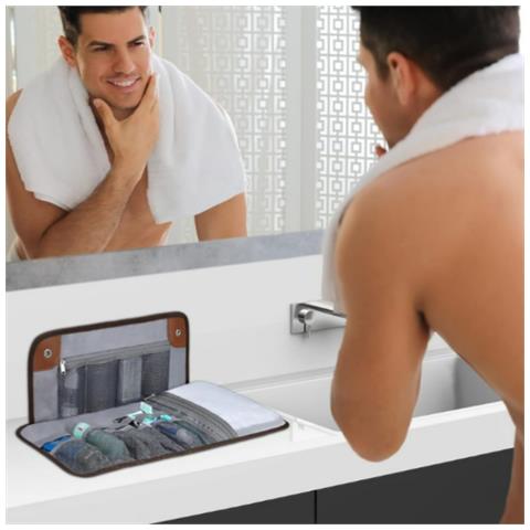 Borsa Da Toilette Impermeabile - Per Uomo Brown - Foto 2